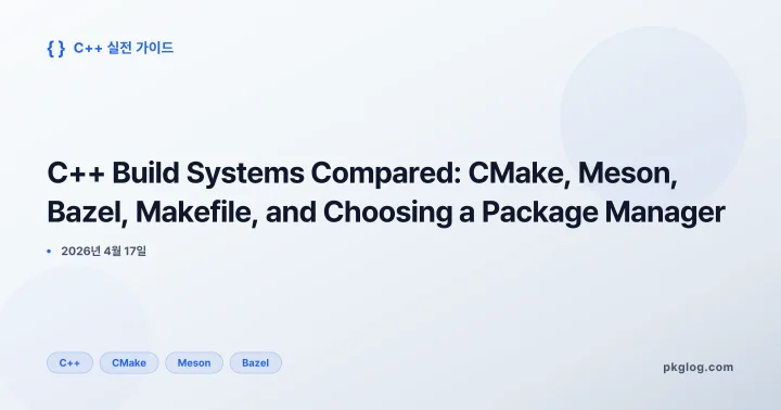 C++ Build Systems Compared: CMake, Meson, Bazel, Makefile, and Choosing a Package Manager