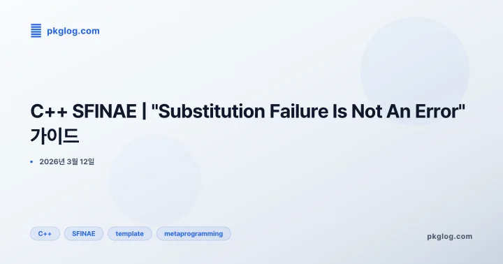 C++ SFINAE | "Substitution Failure Is Not An Error" 가이드