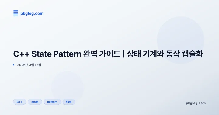 C++ State Pattern 완벽 가이드 | 상태 기계와 동작 캡슐화