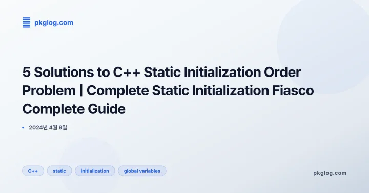 [2026] 5 Solutions to C++ Static Initialization Order Problem | Complete Static Initialization Fiasco Complete Guide