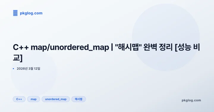 C++ map/unordered_map | "해시맵" 완벽 정리 [성능 비교]