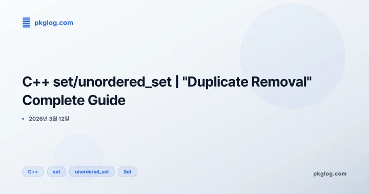 C++ set/unordered_set | "Duplicate Removal" Complete Guide