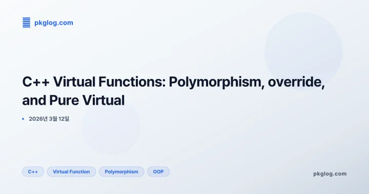 C++ Virtual Functions: Polymorphism, override, and Pure Virtual