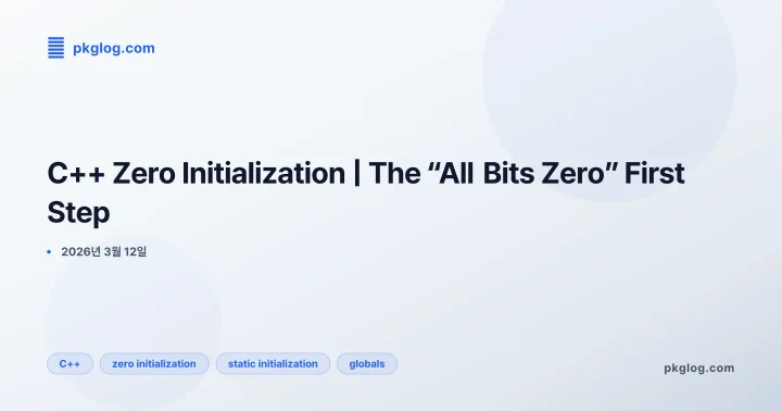 C++ Zero Initialization | The “All Bits Zero” First Step