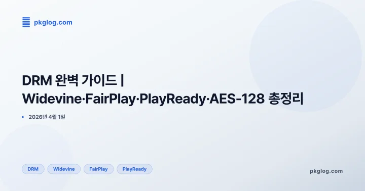 DRM 완벽 가이드 | Widevine·FairPlay·PlayReady·AES-128 총정리