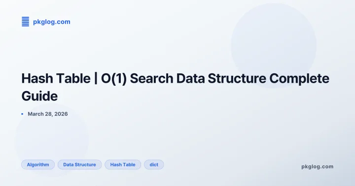Hash Table | O(1) Search Data Structure Complete Guide