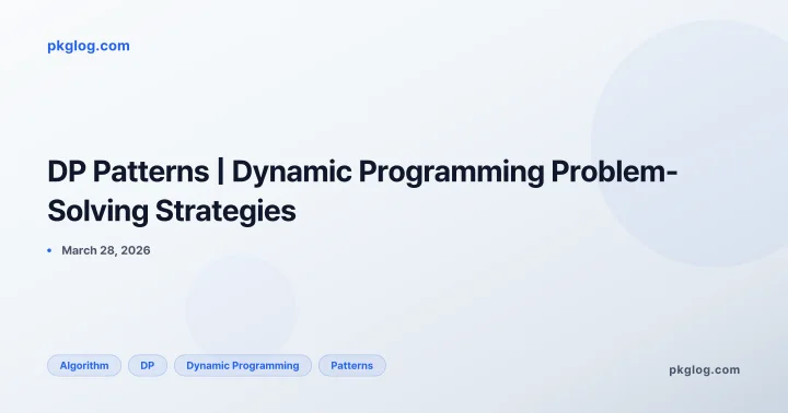 DP Patterns | Dynamic Programming Problem-Solving Strategies