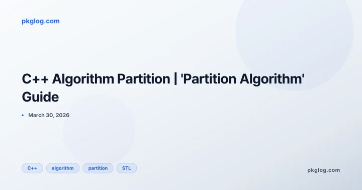 C++ Algorithm Partition | 'Partition Algorithm' Guide