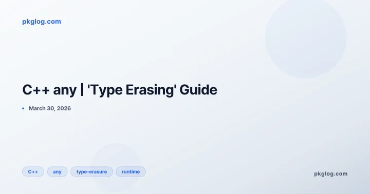 C++ any | 'Type Erasing' Guide