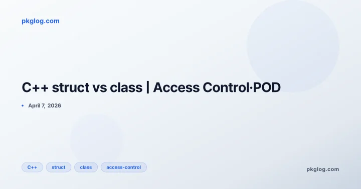 C++ struct vs class | Access Control·POD