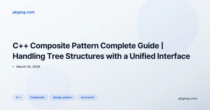 C++ Composite Pattern Complete Guide | Handling Tree Structures with a Unified Interface