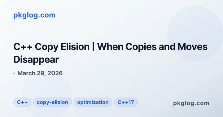 C++ Copy Elision | When Copies and Moves Disappear