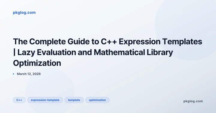 The Complete Guide to C++ Expression Templates | Lazy Evaluation and Mathematical Library Optimization