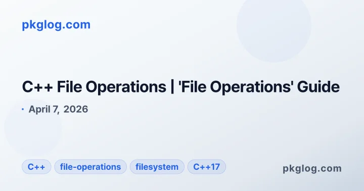 C++ File Operations | 'File Operations' Guide