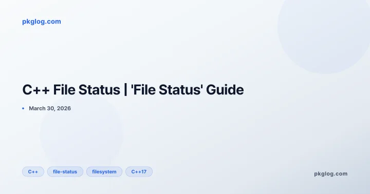 C++ File Status | 'File Status' Guide