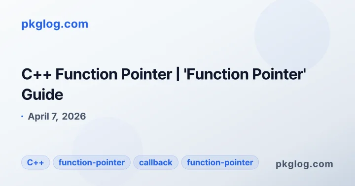 C++ Function Pointer | 'Function Pointer' Guide