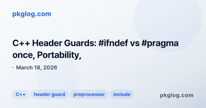 C++ Header Guards: #ifndef vs #pragma once, Portability,