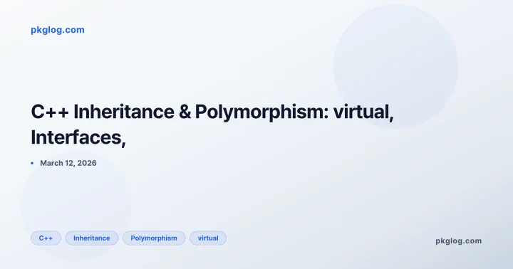 C++ Inheritance & Polymorphism: virtual, Interfaces,