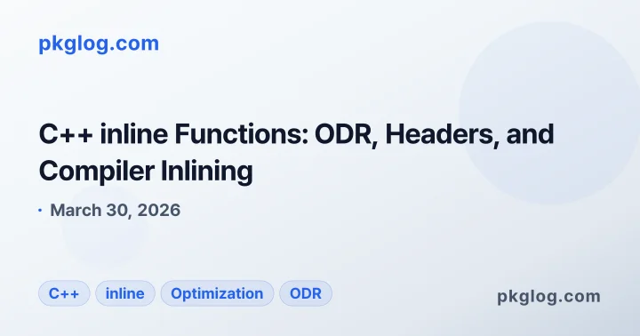 C++ inline Functions: ODR, Headers, and Compiler Inlining