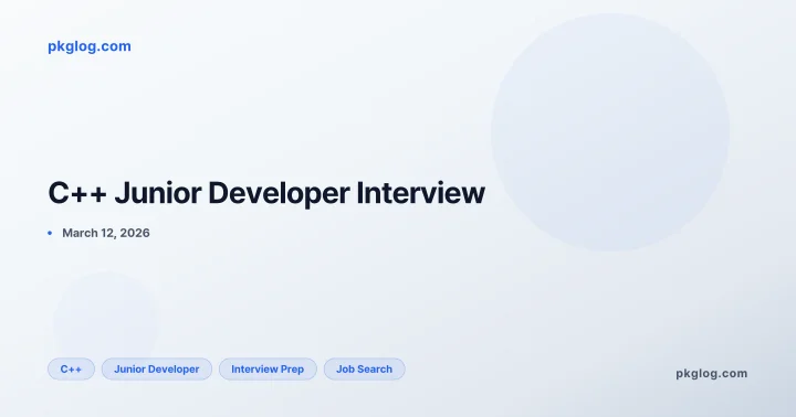 C++ Junior Developer Interview