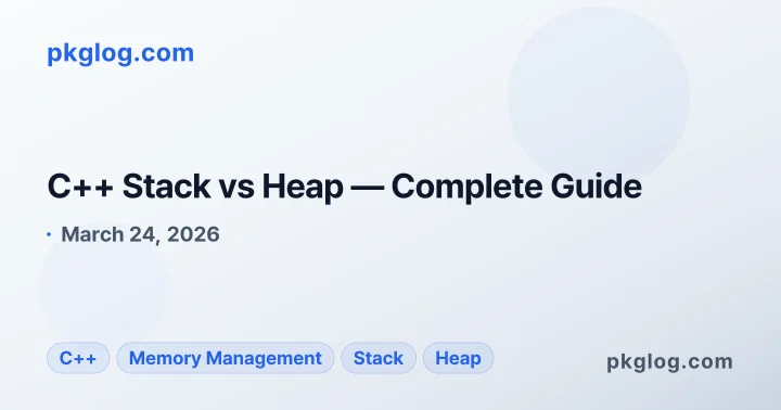 C++ Stack vs Heap — Complete Guide