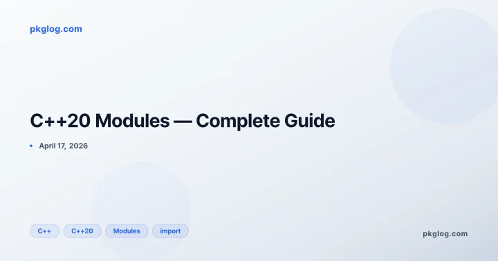 C++20 Modules — Complete Guide