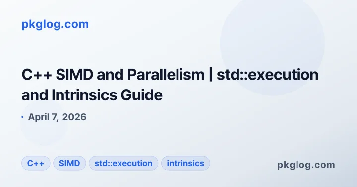 C++ SIMD and Parallelism | std::execution and Intrinsics Guide