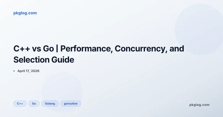 C++ vs Go | Performance, Concurrency, and Selection Guide