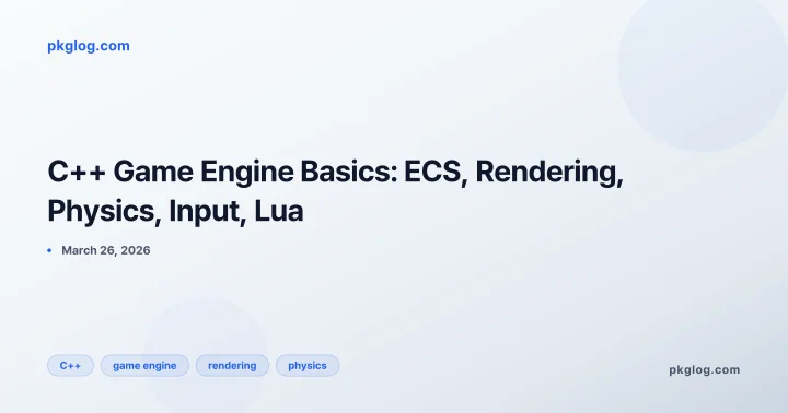 C++ Game Engine Basics: ECS, Rendering, Physics, Input, Lua