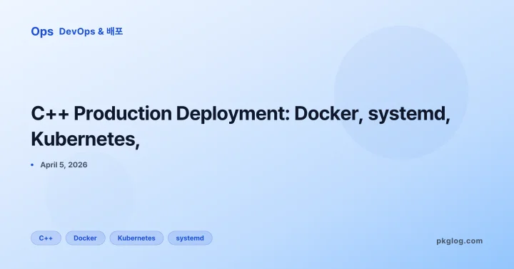 C++ Production Deployment: Docker, systemd, Kubernetes,