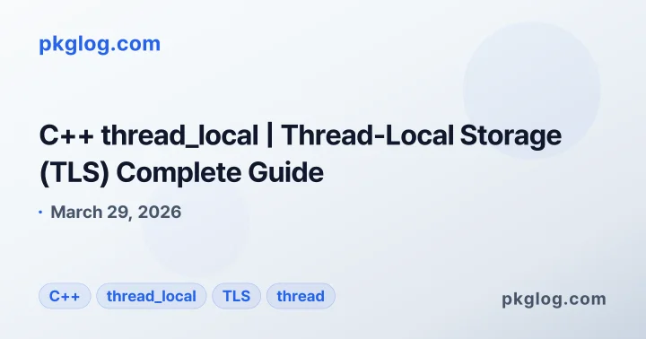 C++ thread_local | Thread-Local Storage (TLS) Complete Guide