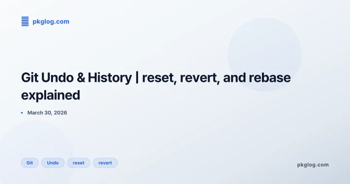 Git Undo & History | reset, revert, and rebase explained