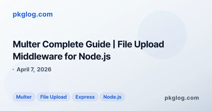 Multer Complete Guide | File Upload Middleware for Node.js