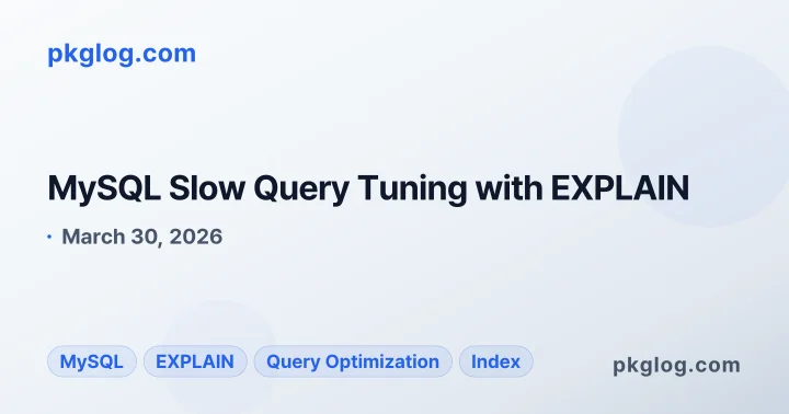 MySQL Slow Query Tuning with EXPLAIN