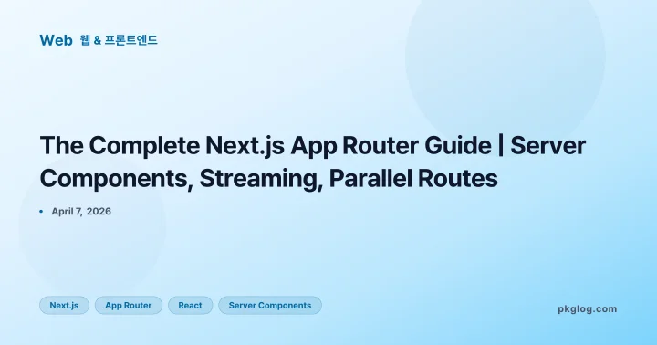 The Complete Next.js App Router Guide | Server Components, Streaming, Parallel Routes