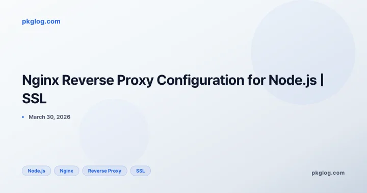 Nginx Reverse Proxy Configuration for Node.js | SSL