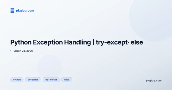 Python Exception Handling | try-except· else