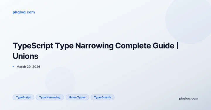 TypeScript Type Narrowing Complete Guide | Unions