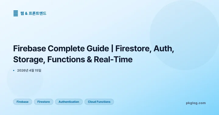 Firebase Complete Guide | Firestore, Auth, Storage, Functions & Real-Time