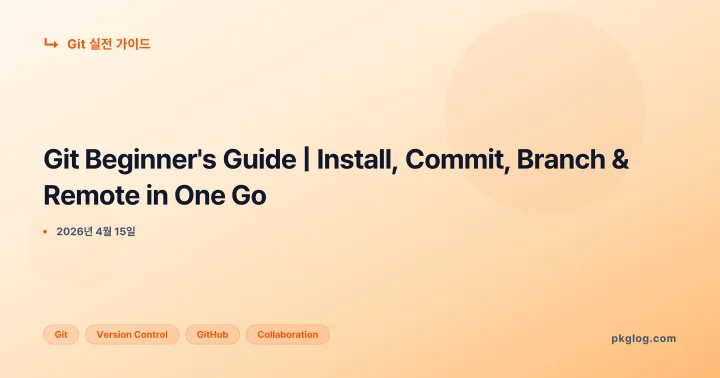 Git Beginner's Guide | Install, Commit, Branch & Remote in One Go