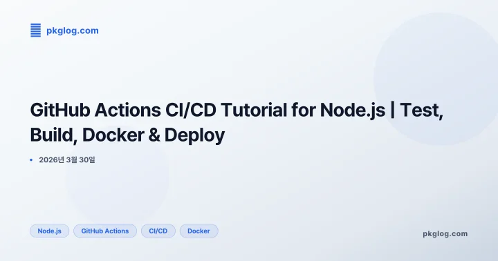 GitHub Actions CI/CD Tutorial for Node.js | Test, Build, Docker & Deploy