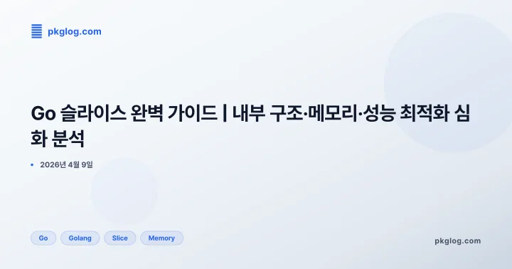 Go 슬라이스 완벽 가이드 | 내부 구조·메모리·성능 최적화 심화 분석