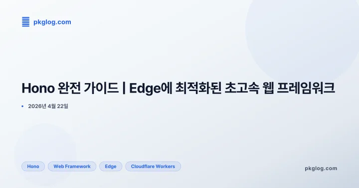Hono 완전 가이드 | Edge에 최적화된 초고속 웹 프레임워크