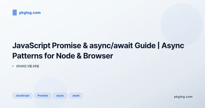 JavaScript Promise & async/await Guide | Async Patterns for Node & Browser
