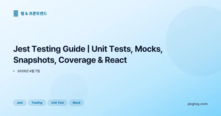 Jest Testing Guide | Unit Tests, Mocks, Snapshots, Coverage & React