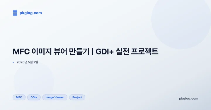 MFC 이미지 뷰어 만들기 | GDI+ 실전 프로젝트