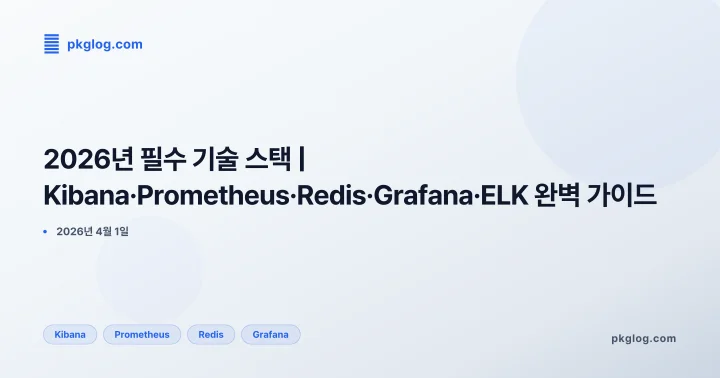2026년 필수 기술 스택 | Kibana·Prometheus·Redis·Grafana·ELK 완벽 가이드