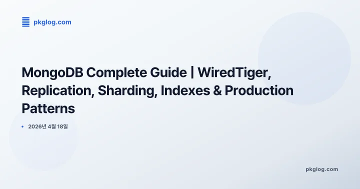 MongoDB Complete Guide | WiredTiger, Replication, Sharding, Indexes & Production Patterns