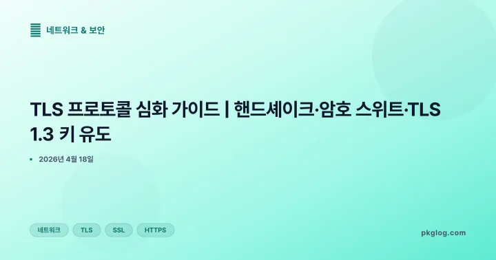 TLS 프로토콜 심화 가이드 | 핸드셰이크·암호 스위트·TLS 1.3 키 유도