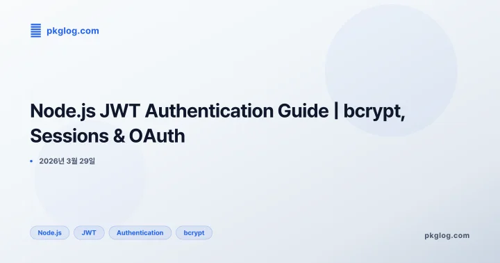 Node.js JWT Authentication Guide | bcrypt, Sessions & OAuth